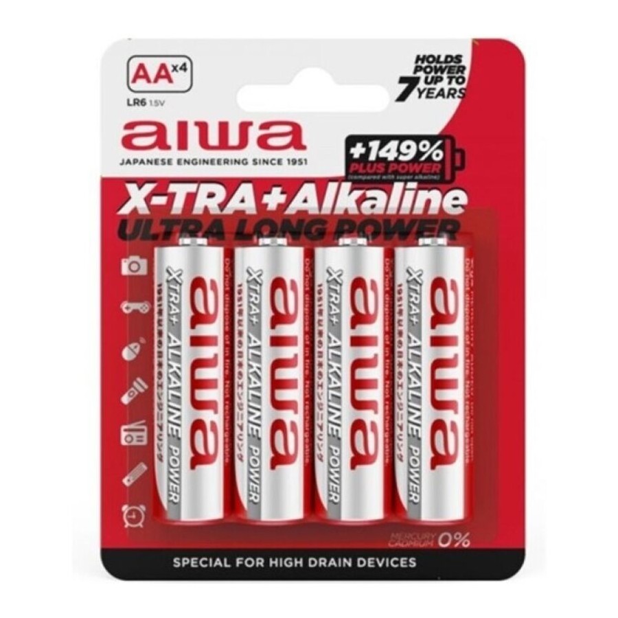 AIWA - PILE ALCALINE X-TRA AA LR6 BLISTER*4